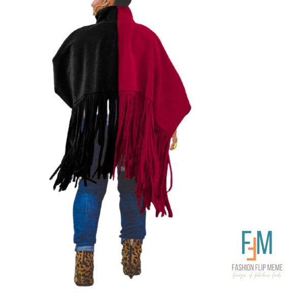 Fringed Lantern-Sleeve Pullover Sweatshirt - Picture 3 of 4